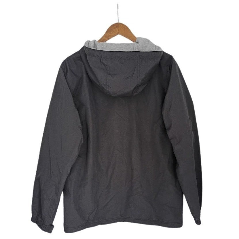 AALR Lightweight Hooded Windbreaker Jacket Charcoal Gray Zip Athleisure