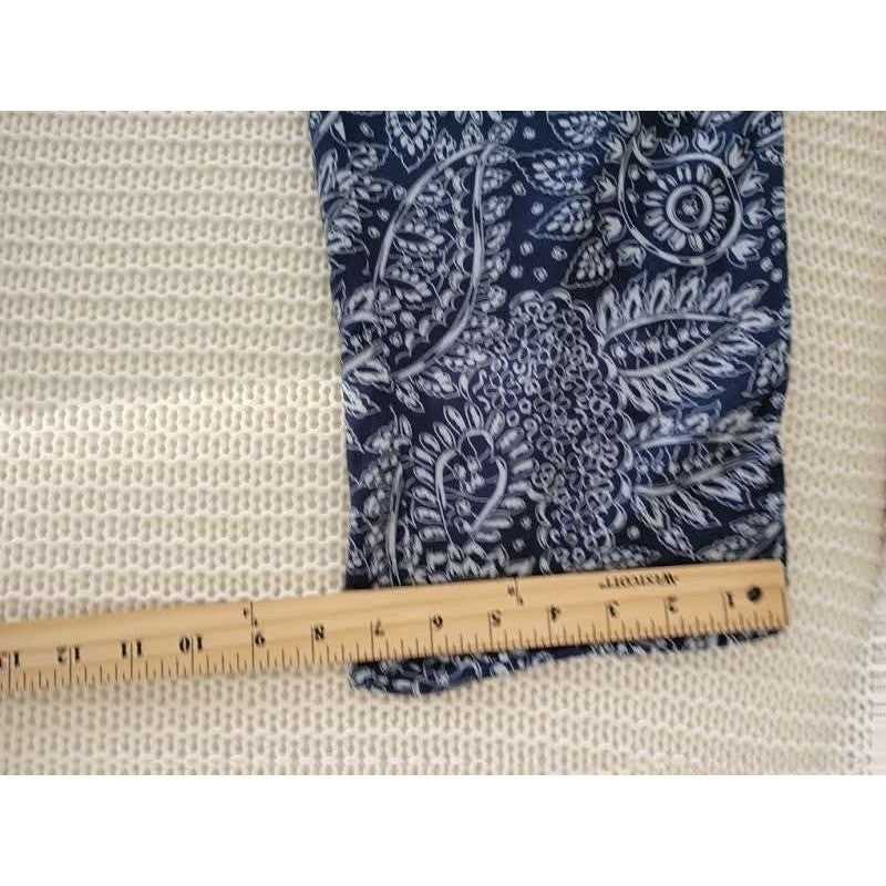 Madewell Blue White Paisley Floral Elastic Waist Viscose Pull On Pants S/M
