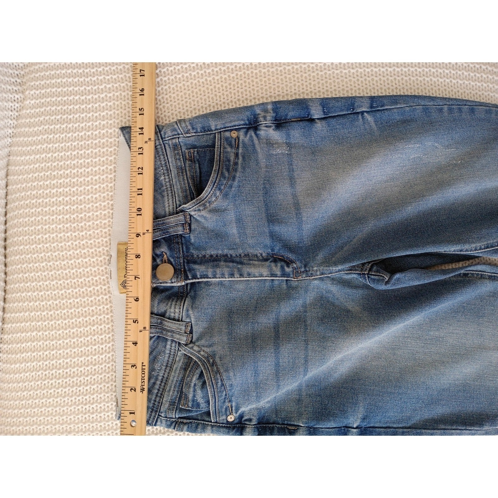 VTG Deep Pocket Jean Co USA Kentucky Straight Leg Jeans Light Wash Button Fly 29