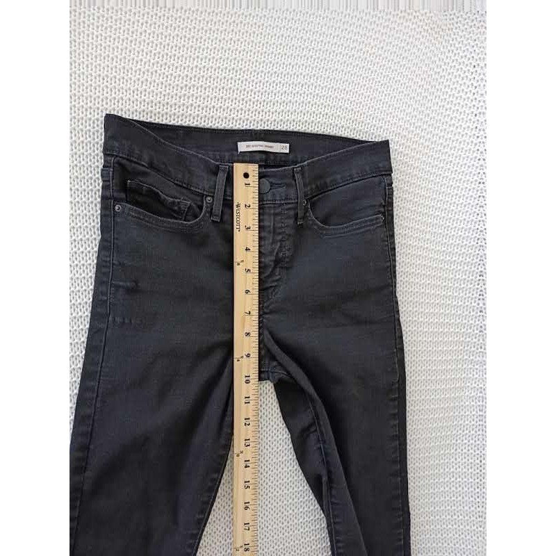 Levi's 311 Shaping Skinny Jeans 28x29 Faded Black Mid Rise Denim NWOT - Classic