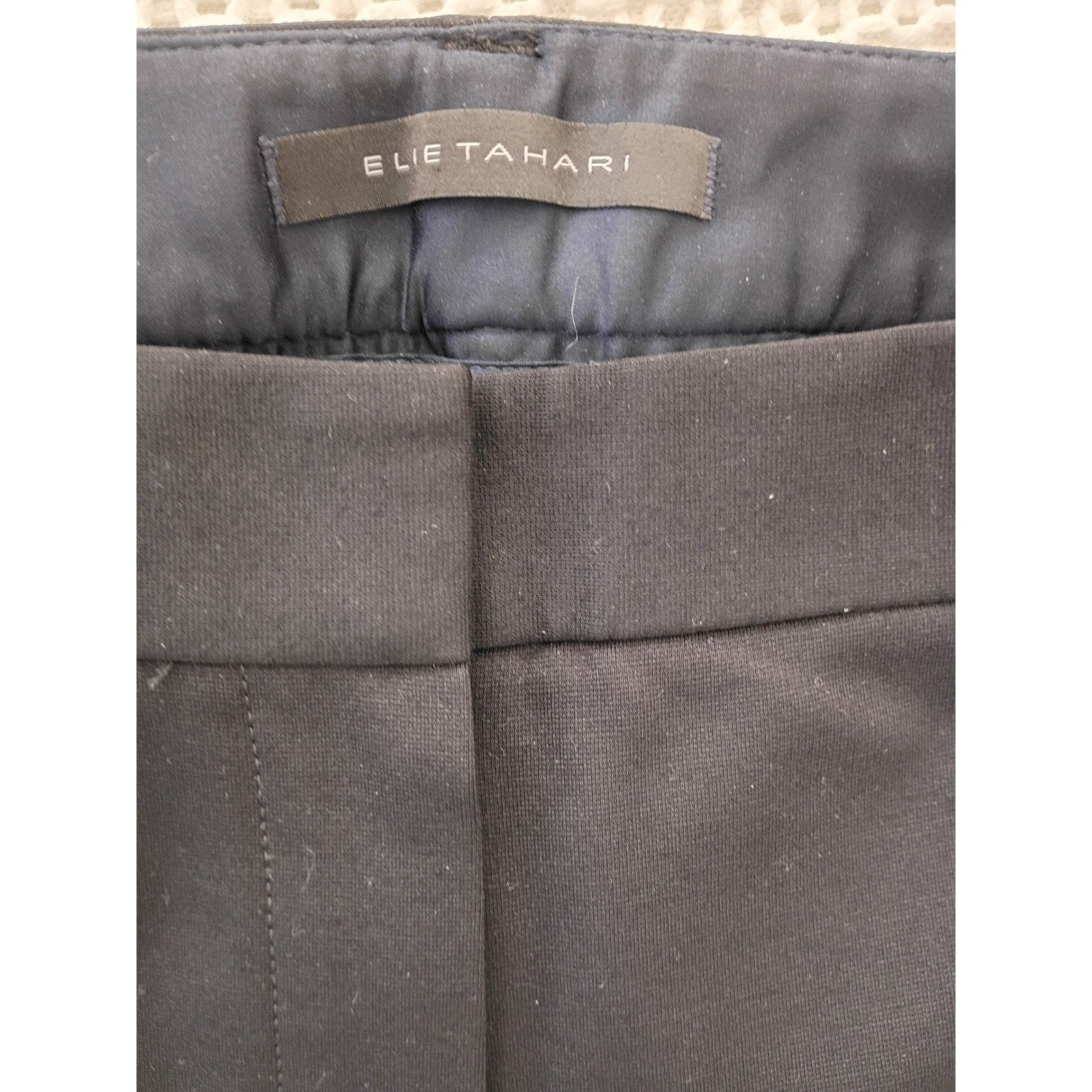 Elie Tahari Black Flare Leg Dress Pants Womens 28 Tailored Career Trousers