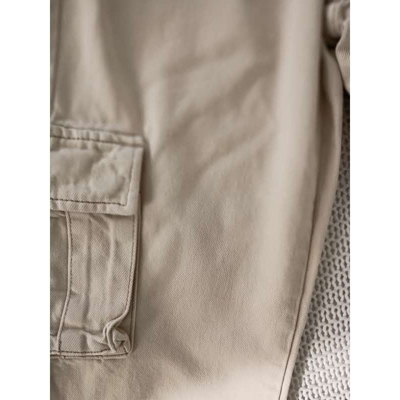 Hidden Jeans Khaki Cargo Pants Straight Leg Tan Utility Y2K Minimalist Size 25