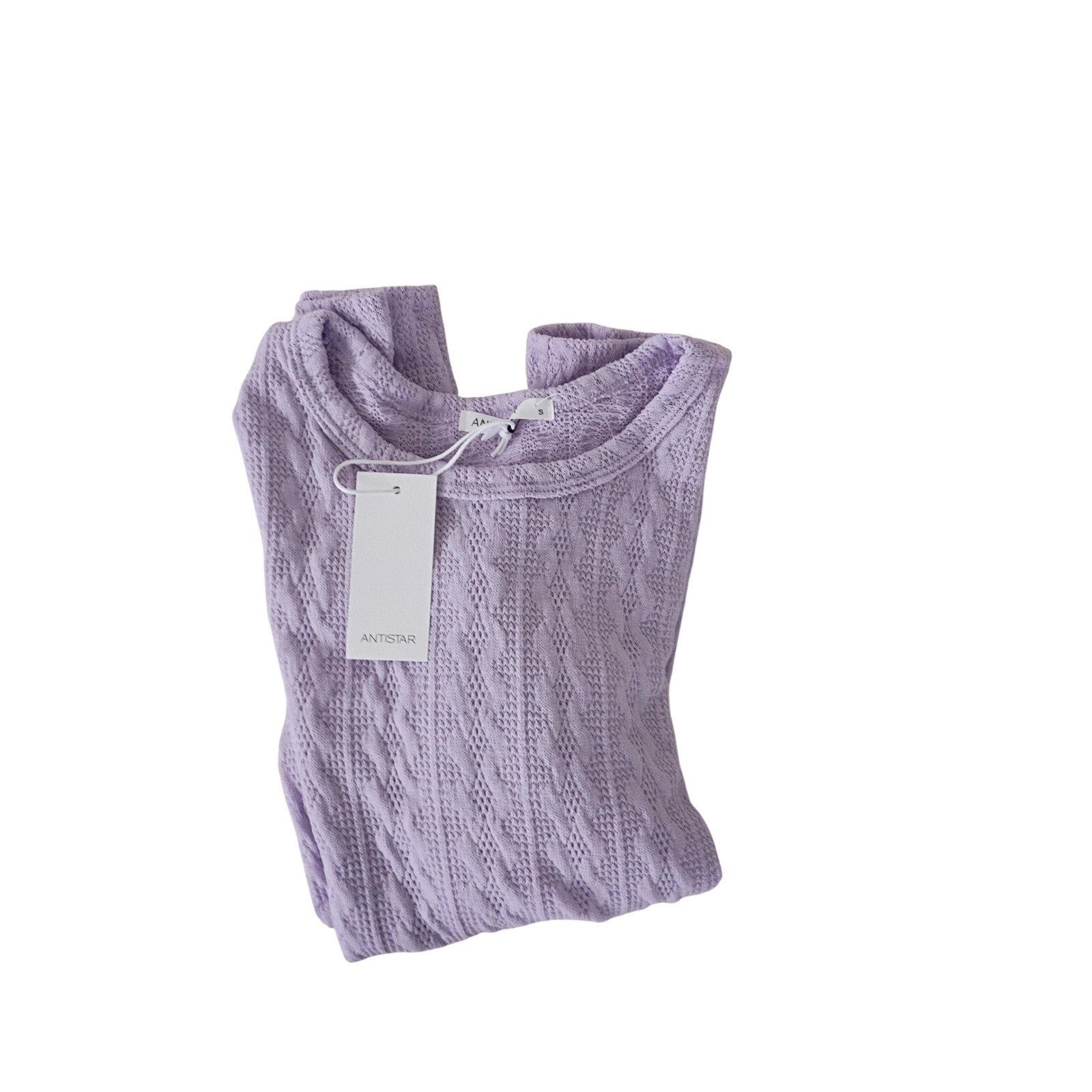 ANTISTAR  NWT Lavender Y2K Fairy Babydoll Cozy Cropped Knit Top Size S Trendy