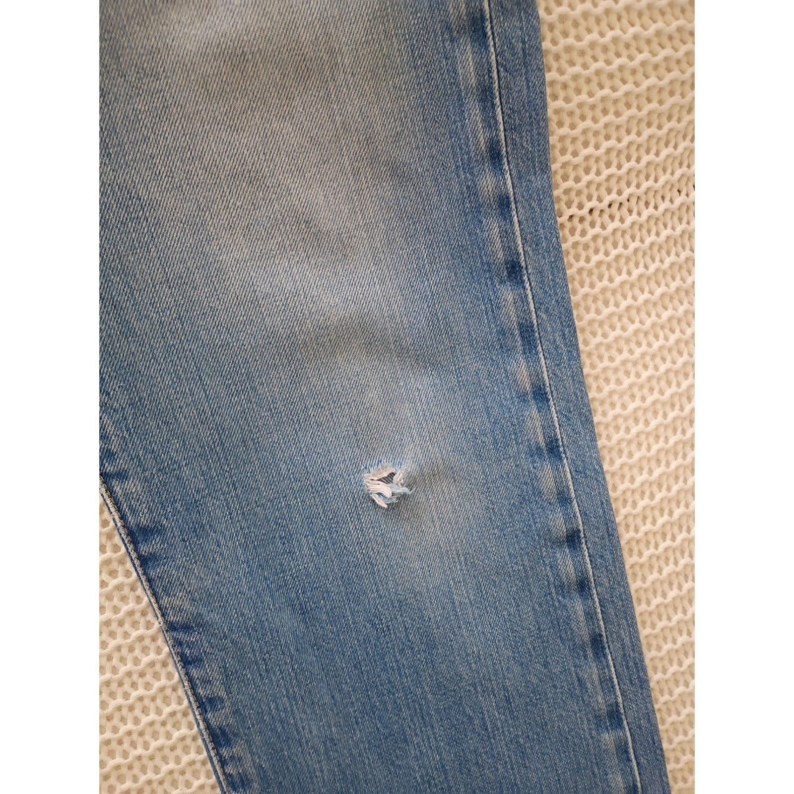 VTG Deep Pocket Jean Co USA Kentucky Straight Leg Jeans Light Wash Button Fly 29