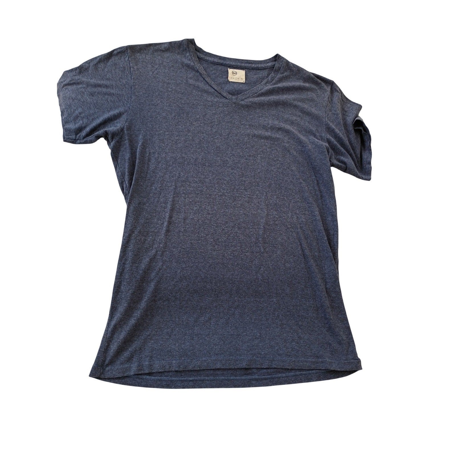 AG Jeans Heathered Blue V Neck Short Sleeve Cotton T Shirt Top Mens XXL