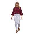 Anthropologie Saturday Sunday Magenta 100% Cotton Crochet Tassel Boho Blouse S