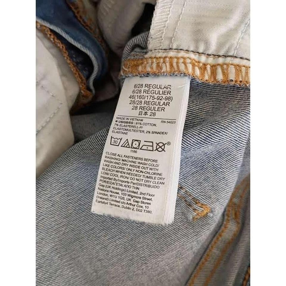 Gap Universal Legging High Rise Skinny Jeans Medium Wash Distressed 28 6R