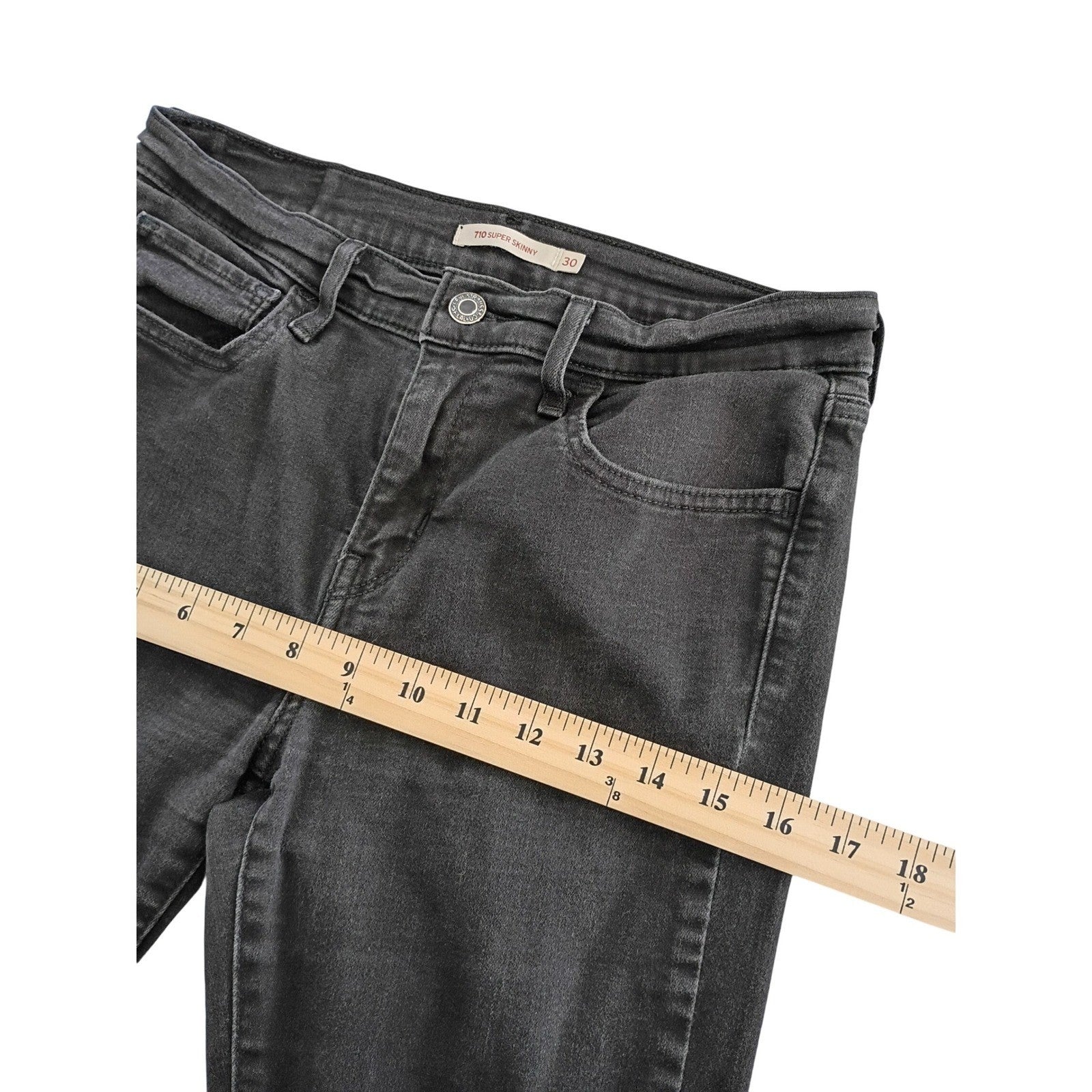 Levi Strauss 710 Super Skinny Black Jeans Women's Size 30