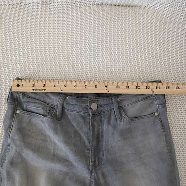 Athleta Sculptek Super Soft Grey Skinny Jeans W27-28 Mid Rise Stretch Denim Pant
