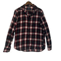 Red Black White Plaid Flannel Shirt 100% Cotton Heritage Prep Fit Large