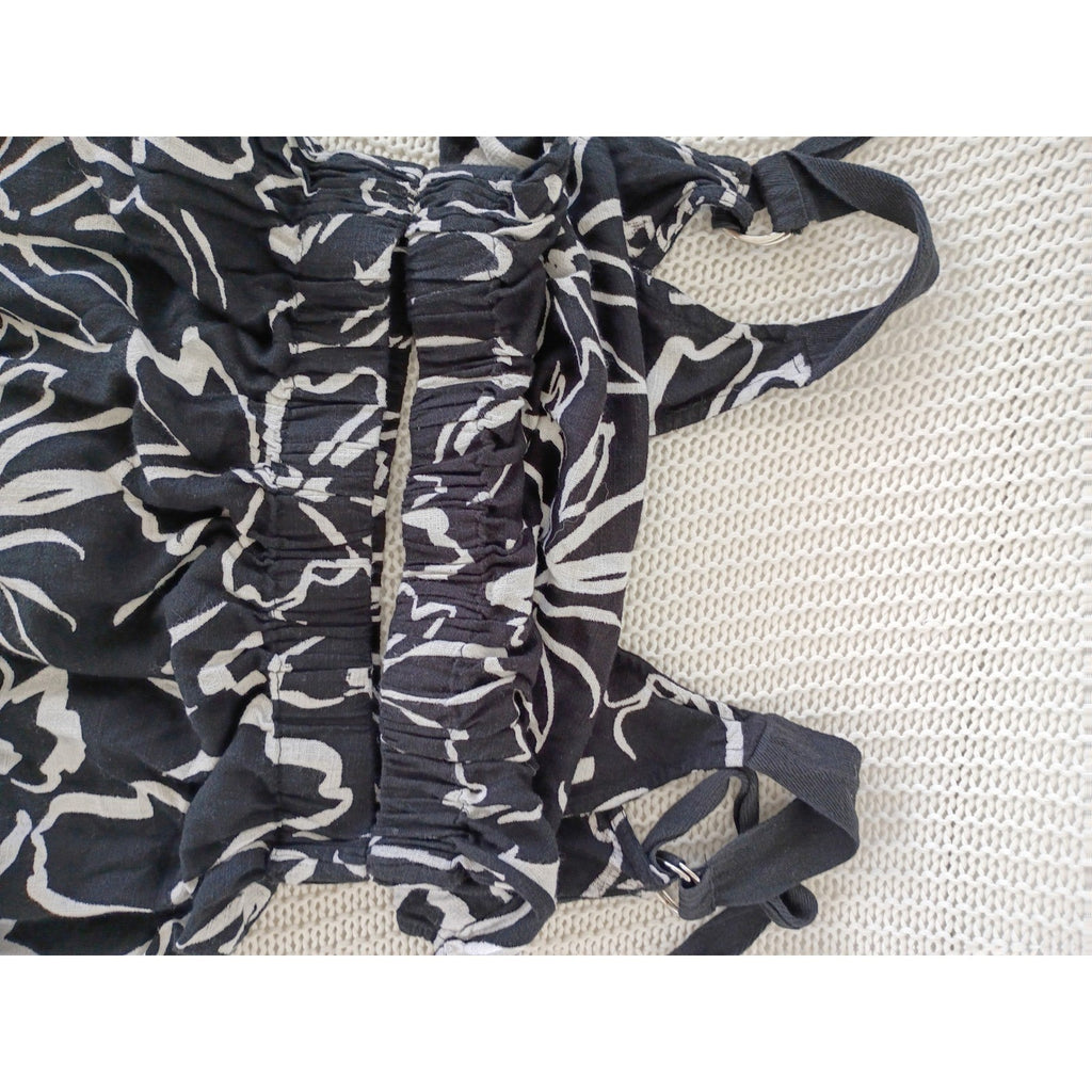 ASOS DESIGN Tall Black White Floral Cutout Maxi Dress Fits S Slveless Summer