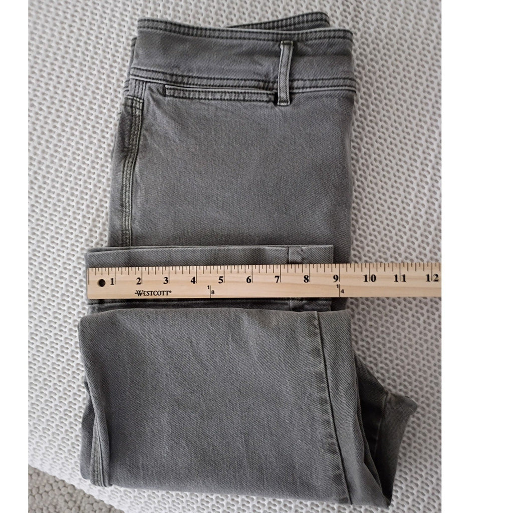 LOFT High Waisted Slim Wide Leg Olive Green Denim Jeans 8/29x28 $98