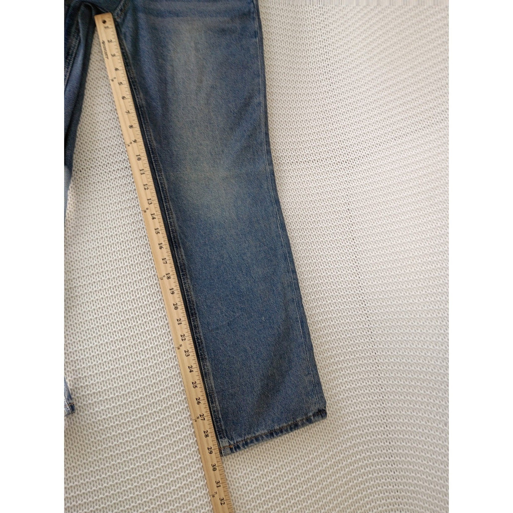 Ashley Mason $78 Premium Blue Wash Straight Leg Jeans Size 3 26x29 Denim