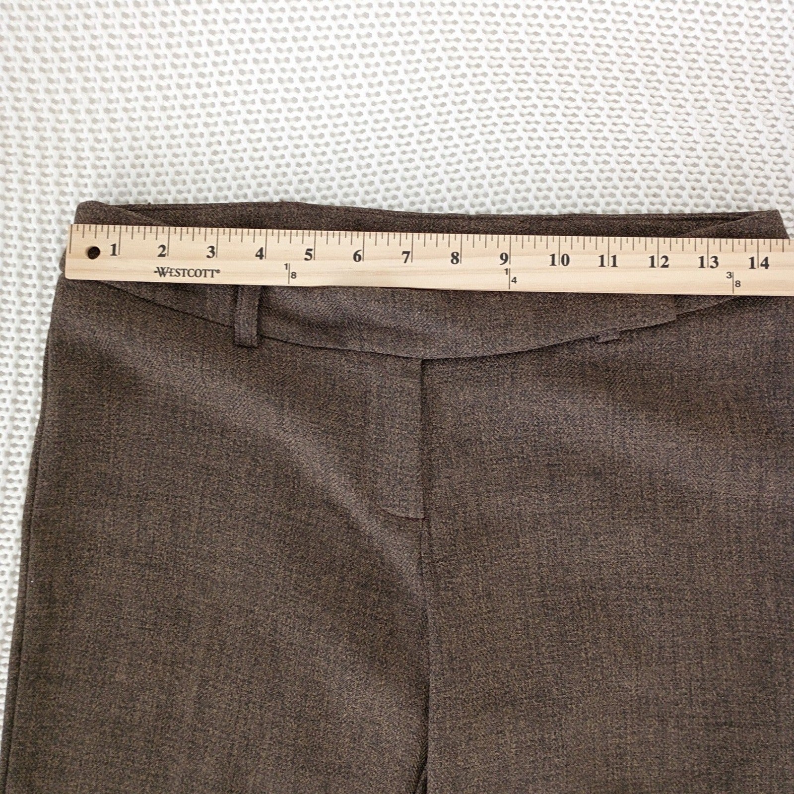 Forever 21 Twenty One NEW Brown High Rise Flare Trousers Textured W28 S