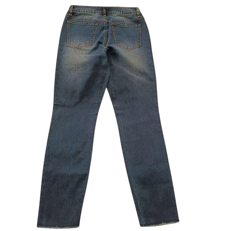Fire & Rain Womens High Rise Skinny Jeans Dark Wash Raw Hem Size 28 - NWOT
