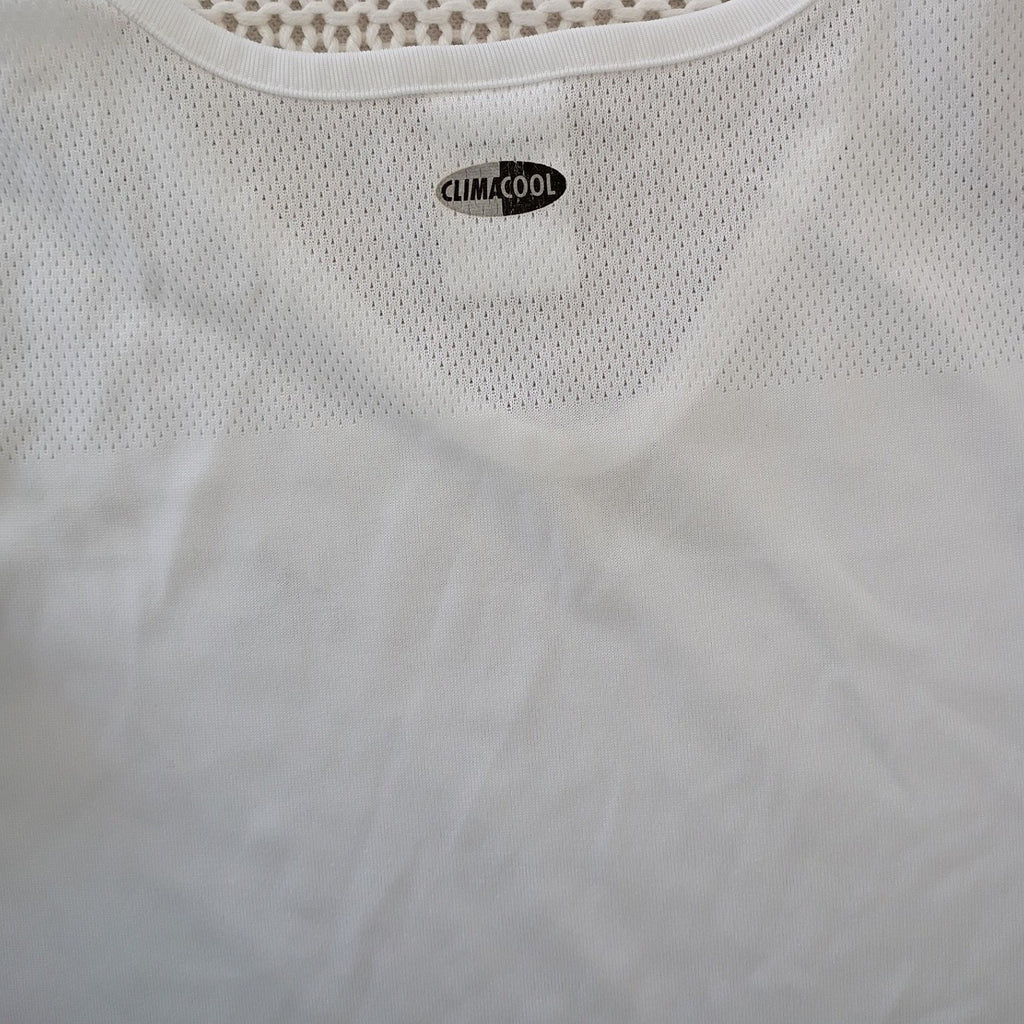 Adidas ClimaCool V Neck Athletic T Shirt White Womens Size S