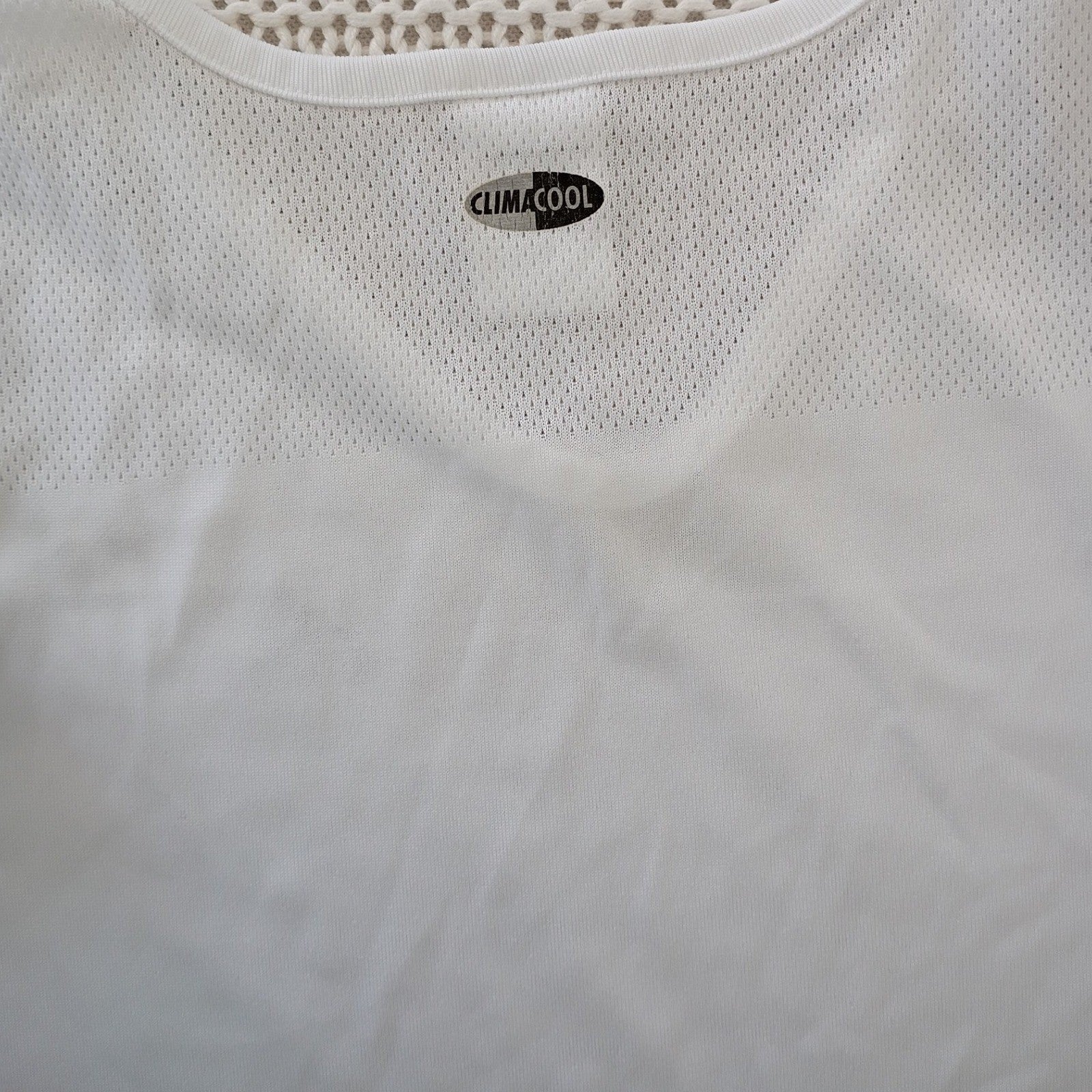Adidas ClimaCool V Neck Athletic T Shirt White Womens Size S