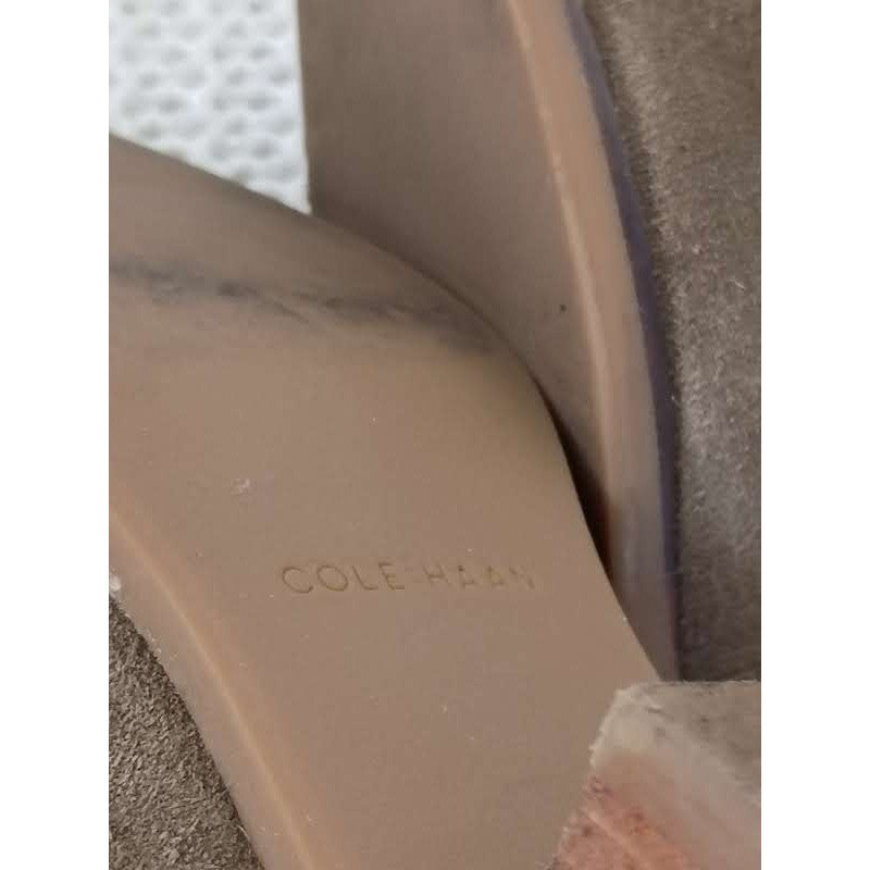 Cole Haan Womens Taupe Suede Pointed Toe Ankle Boots Tassel Zip 6.5 B $180 READ