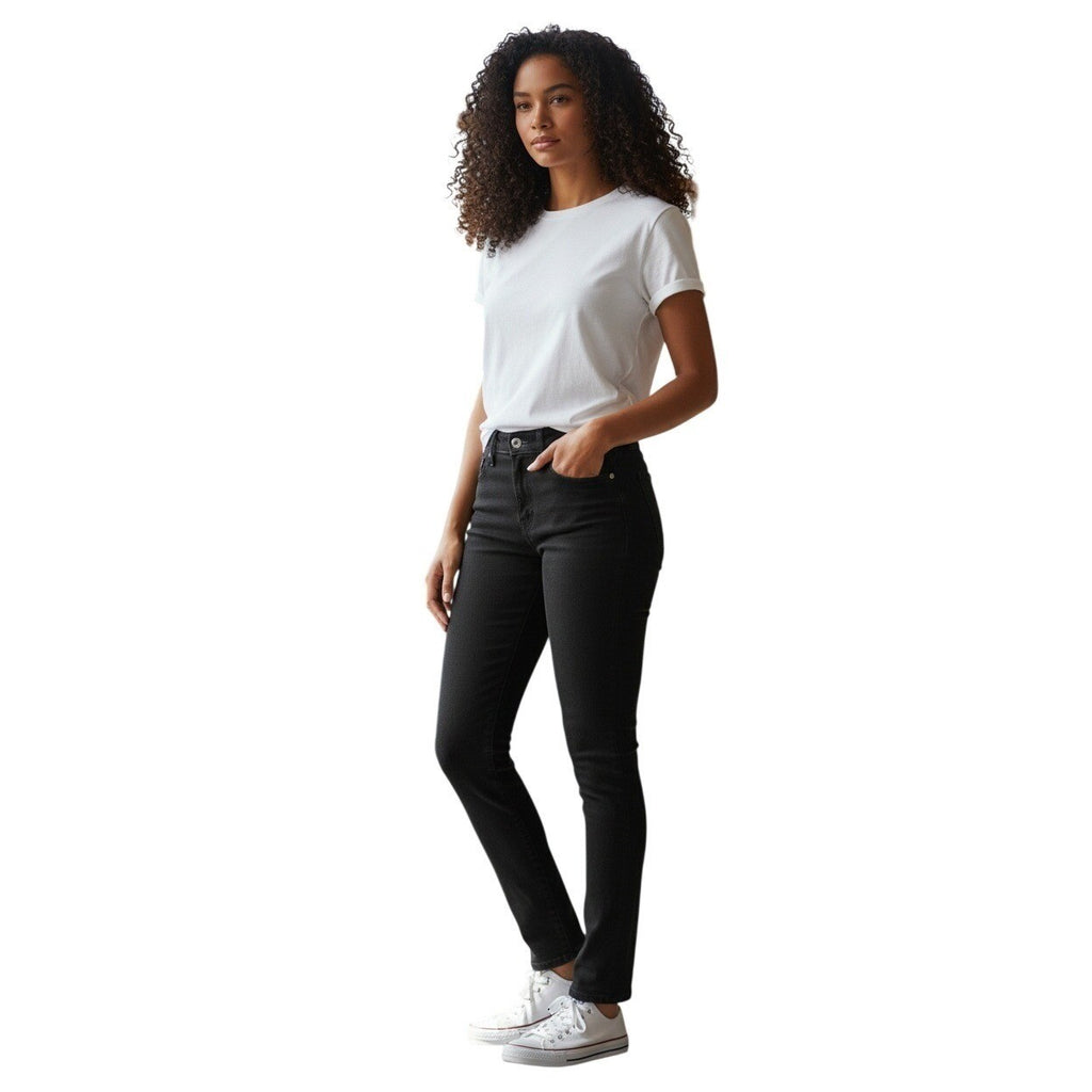 Levi's 711 Skinny Jeans Black Denim Women's Size 23x28