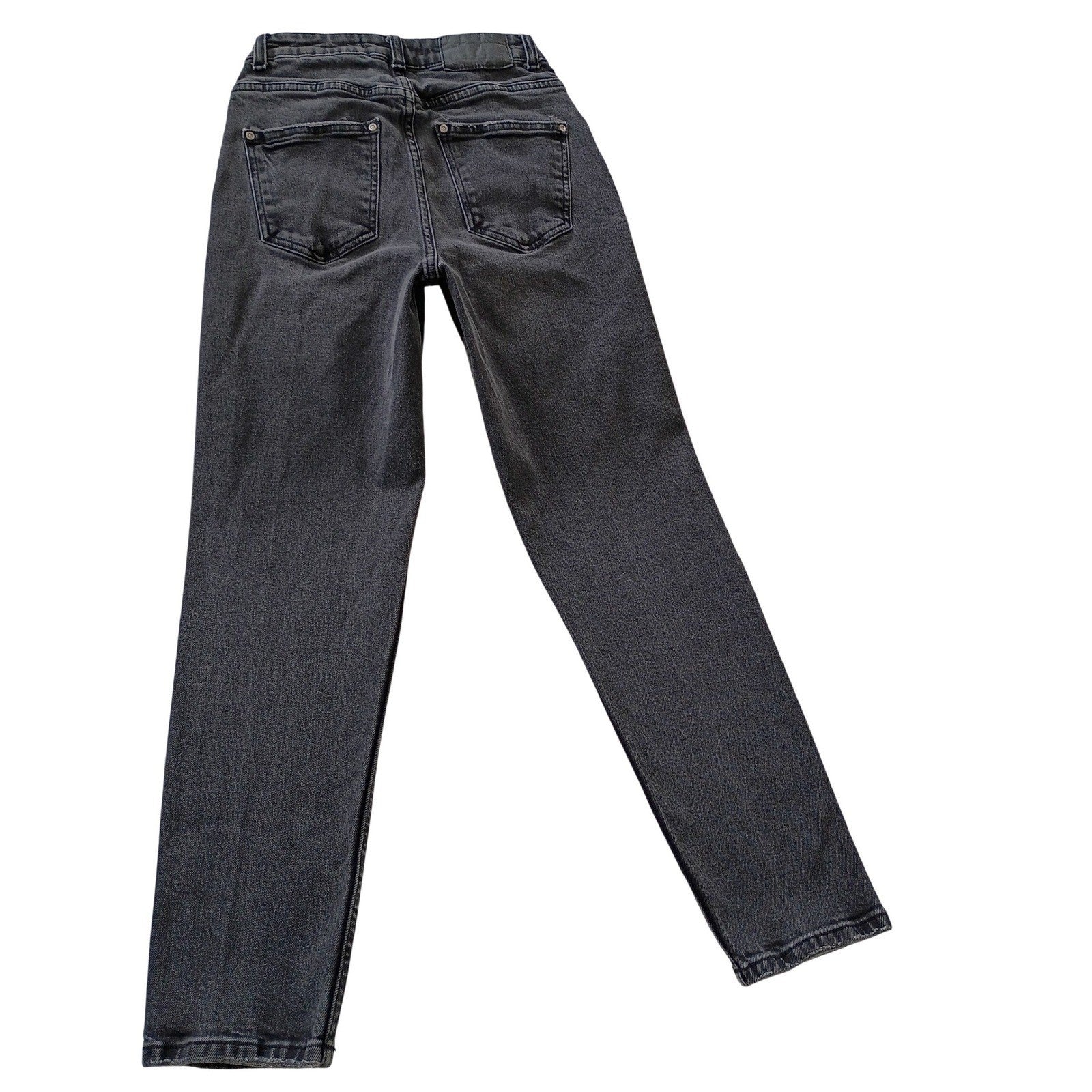 ZARA High Waisted Skinny Jeans Faded Black Denim 2 US 24x27 Sculpting