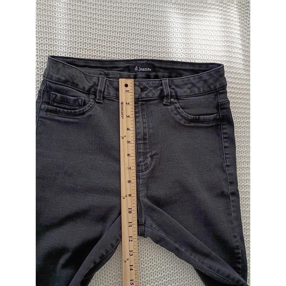 D. Jeans Faded Black High Rise Skinny Jeans Stretch Denim Slim Fit 27x27