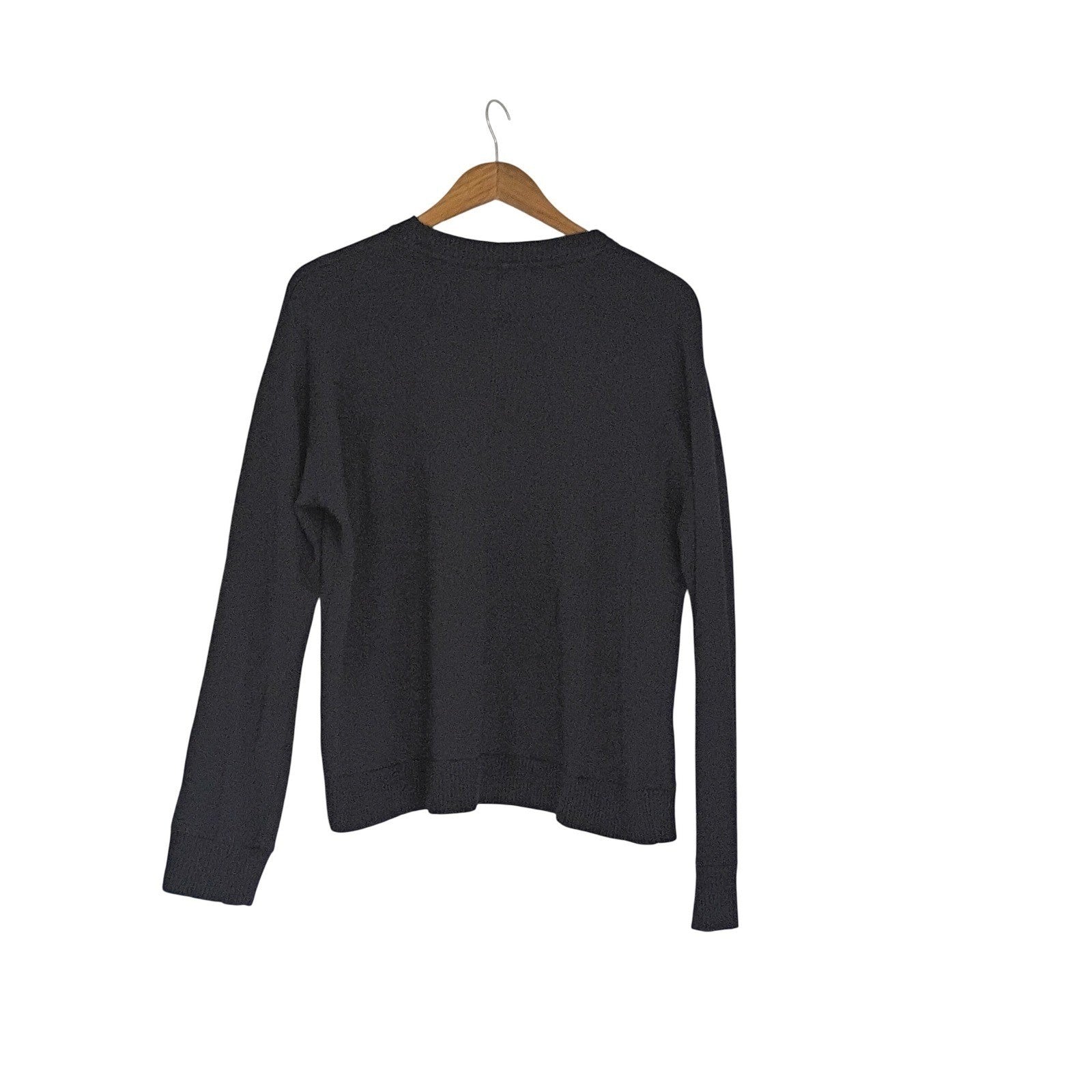 Splendid Collection Black Long Sleeve Crew Neck Knit Sweater Top Womens Medium