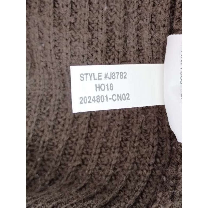 MADEWELL Olive Green Ribbed Crewneck Pocket Sweater S Cotton Blend Boho