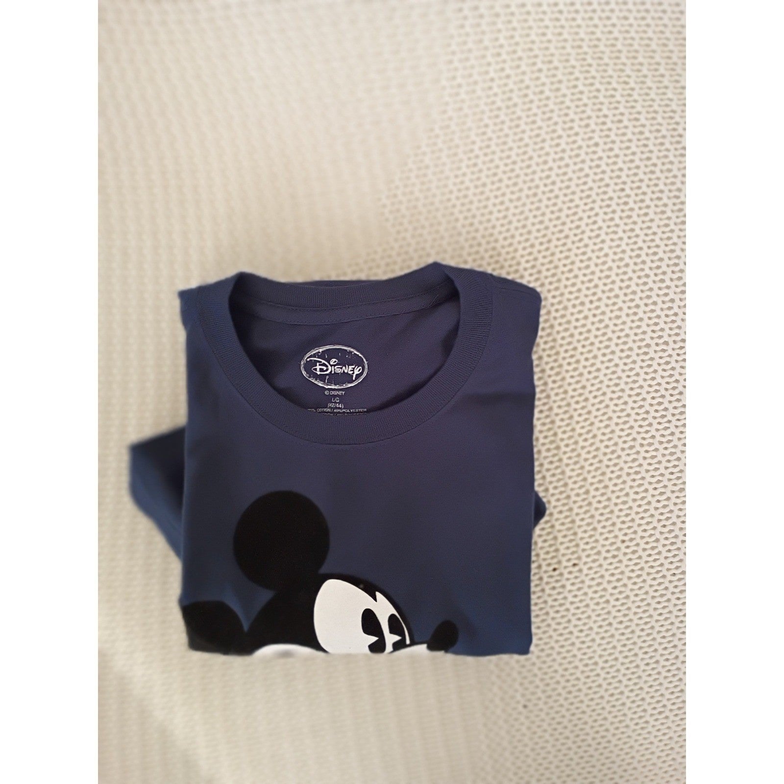 Disney Mickey NWT Mouse Florida Cotton Graphic T-Shirt Navy Blue Mens L 42/44