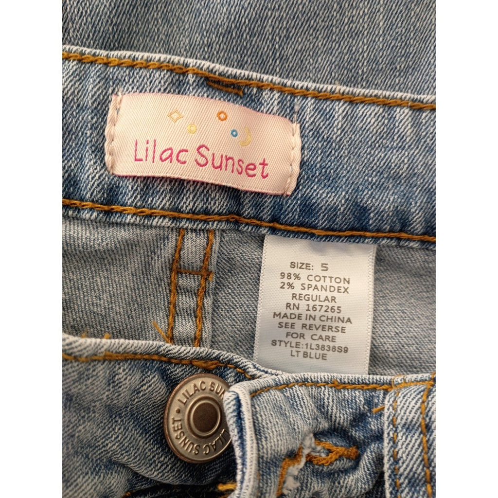 LILAC SUNSET Light Blue Denim Cargo Pants 24x31T