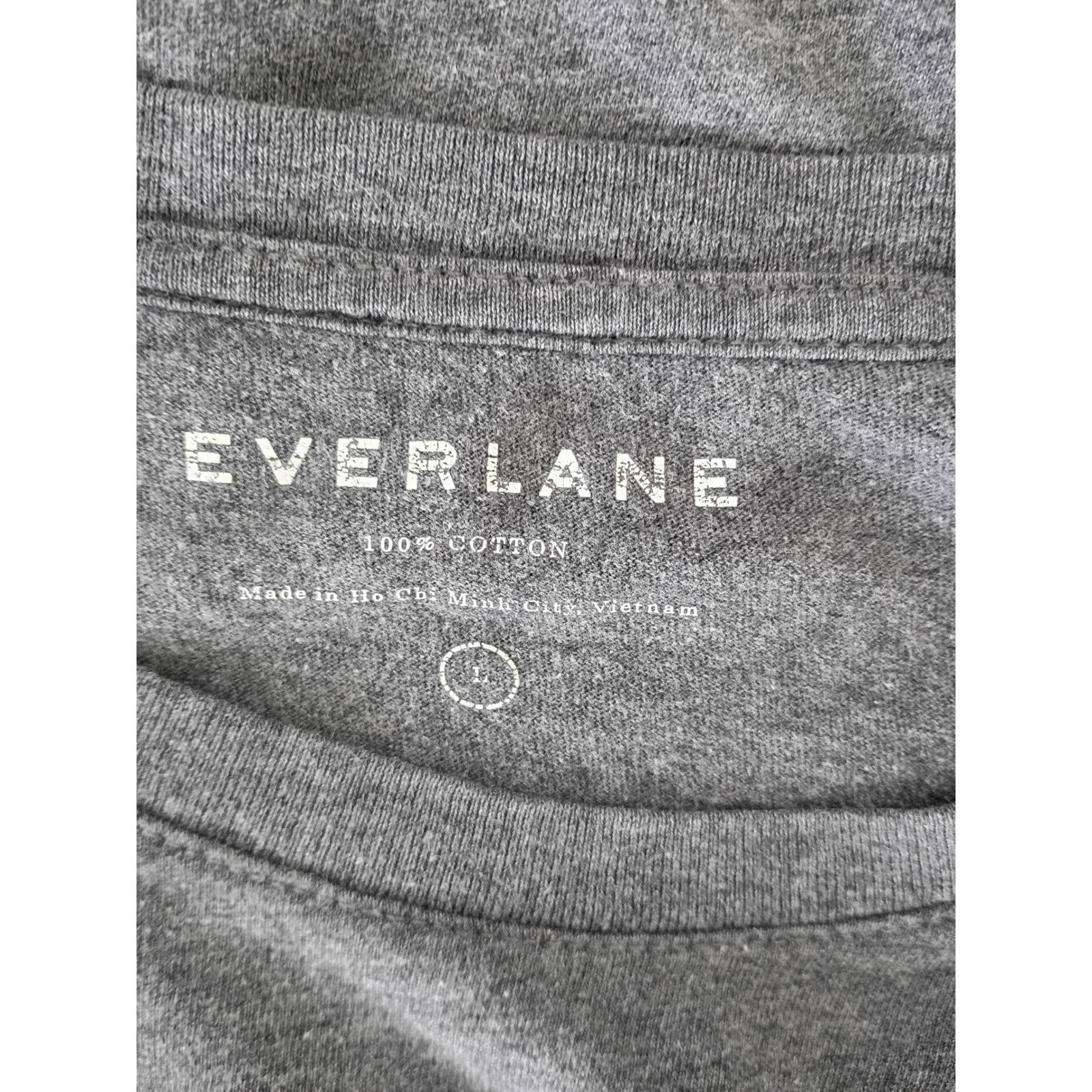Everlane Crew Neck T Shirt Basic Essential Heather Gray Cotton Small/Medium