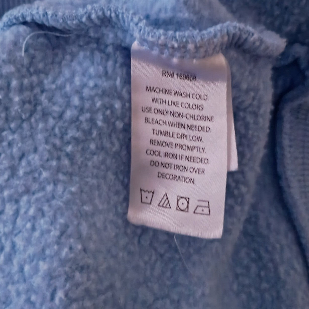 GOAT Light Blue Hoodie Pullover Graphic Print Small Oversized Unisex PTP 20"