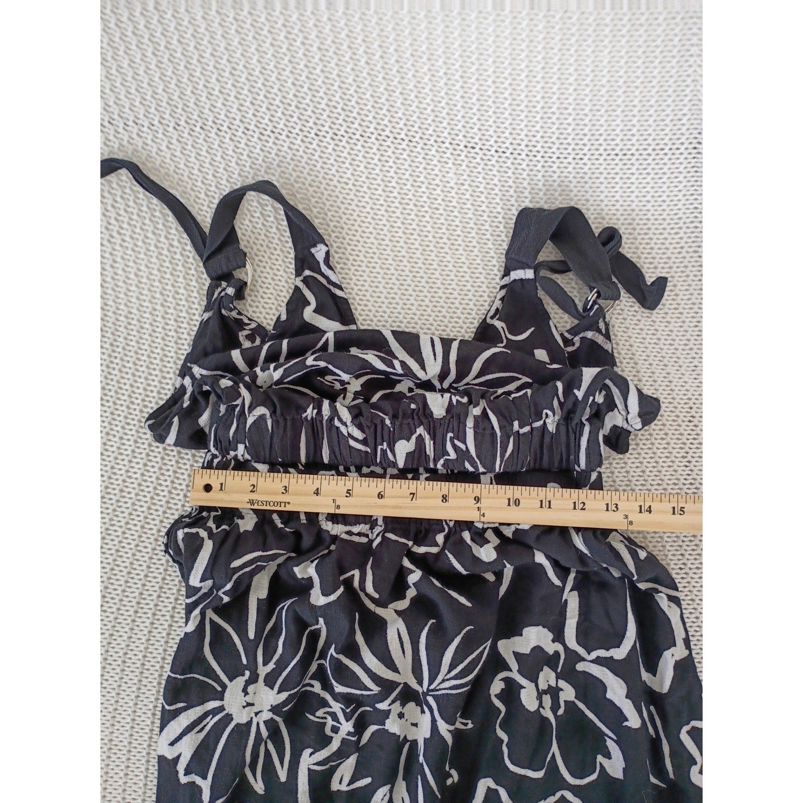 ASOS DESIGN Tall Black White Floral Cutout Maxi Dress Fits S Slveless Summer