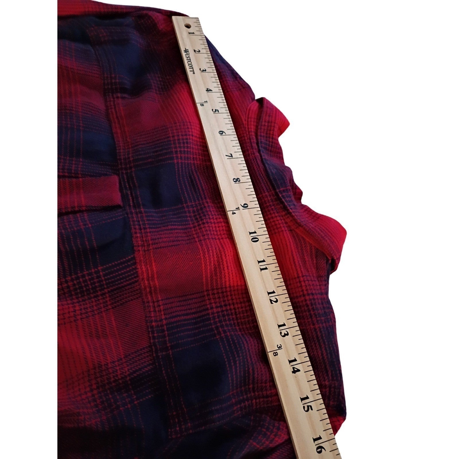 Madewell Classic Red Black Cotton Blend Plaid Button Up Shirt Classic Fit S