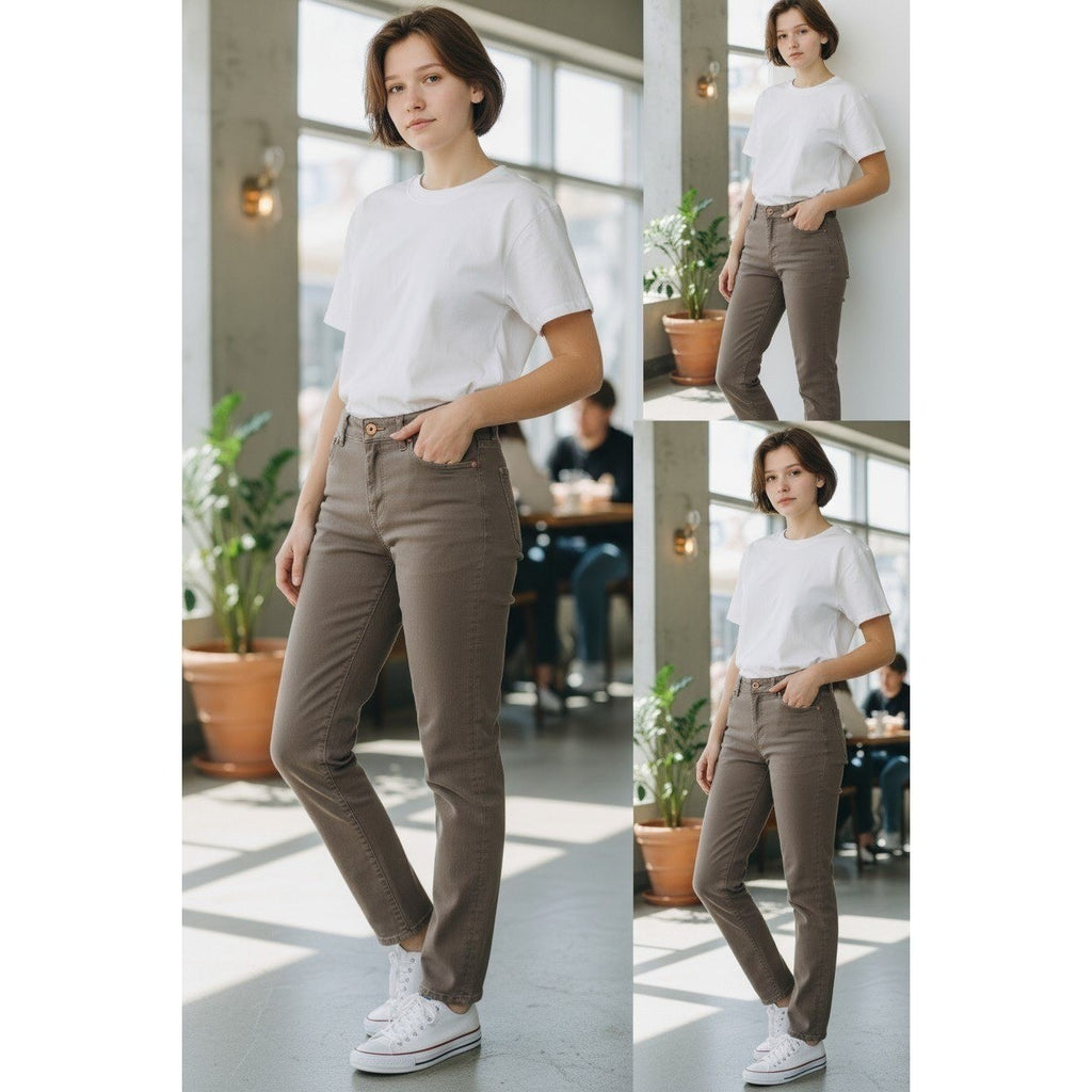 Y2K Straight Leg Jeans Tan Vintage 28x26 Buffalo David Bitton Classic
