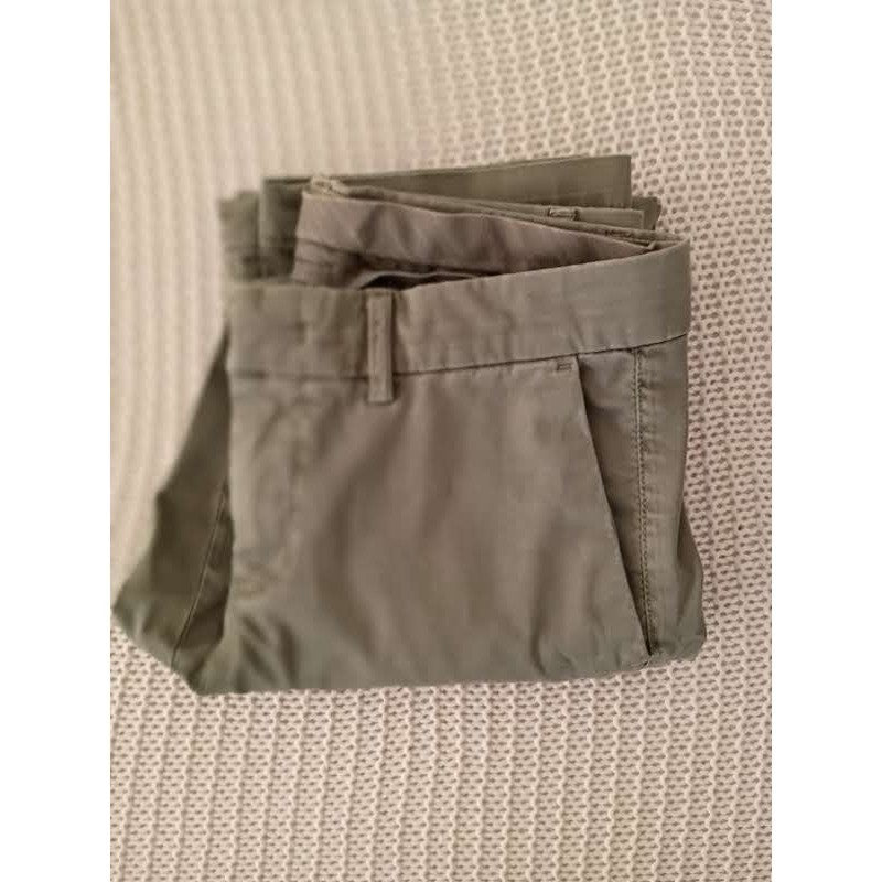 Banana Republic Straight Pants Olive 97% Cotton Stretch Womens 28x27