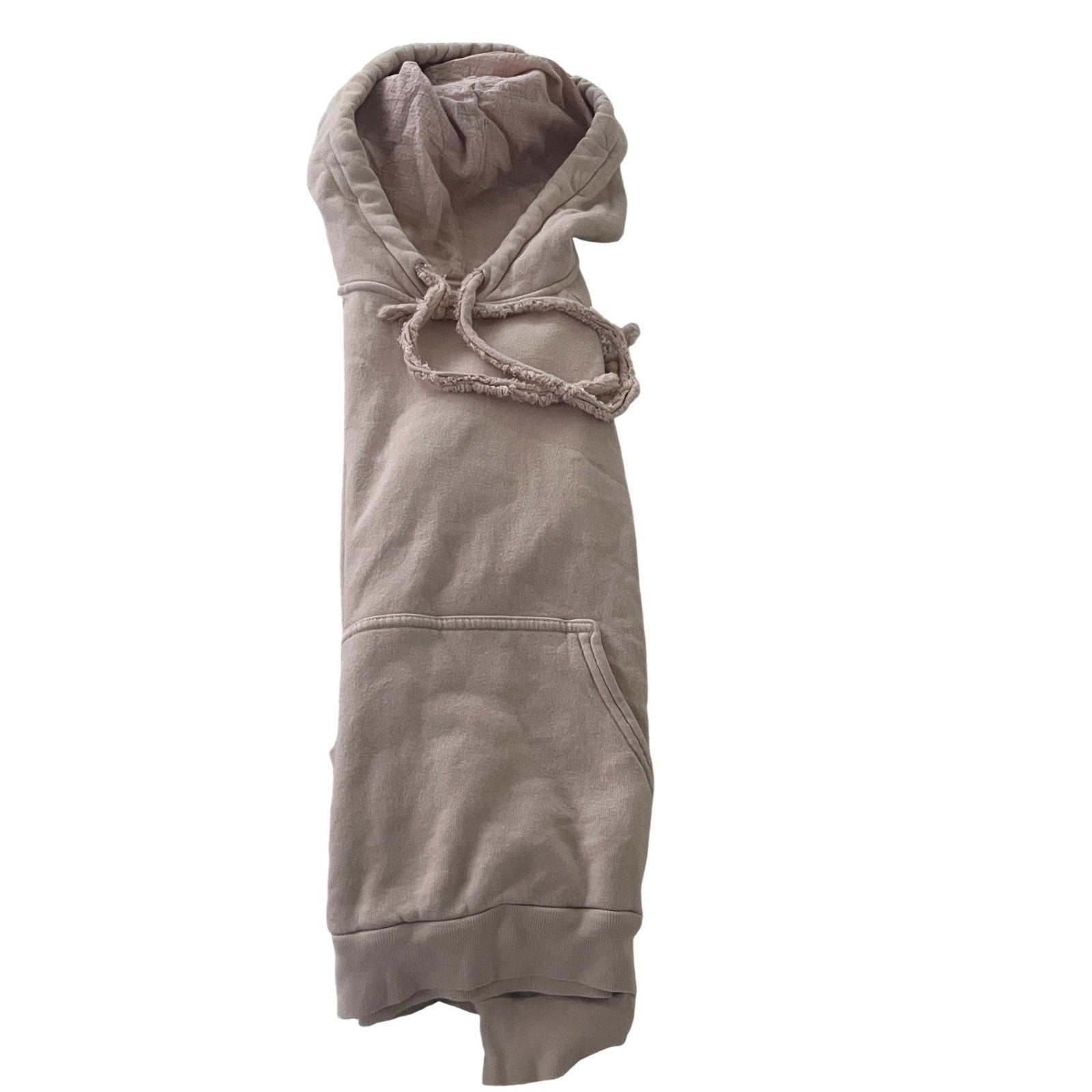 HONORINE Pink Cotton Terry Hooded Sweatshirt Hoodie Fits S/M; Boho Casual