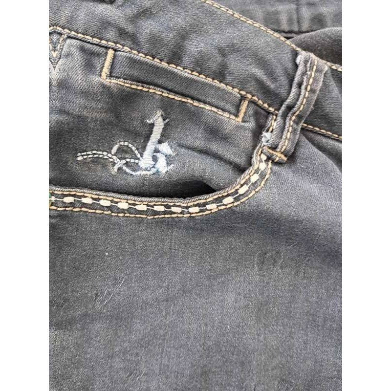 VTG Kouture Kimora Lee Simmons Y2K McBling Embroidered Jeans Dark W28x29 Low Ris
