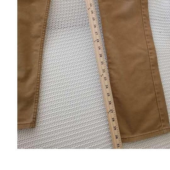 LEVI'S 513 Slim Straight Chinos 32x32 Tan Khaki Cotton Stretch Retro