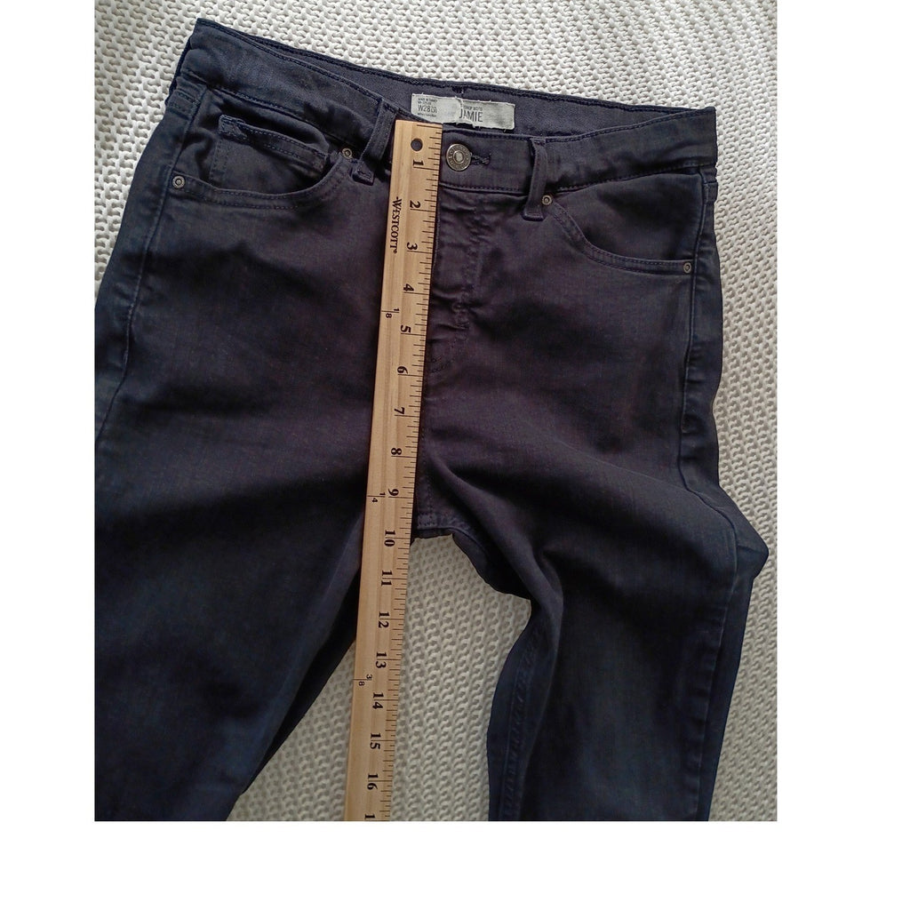 Topshop Moto Jamie High Rise Ankle Grazer Jeans 28x26 Charcoal Gray Skinny