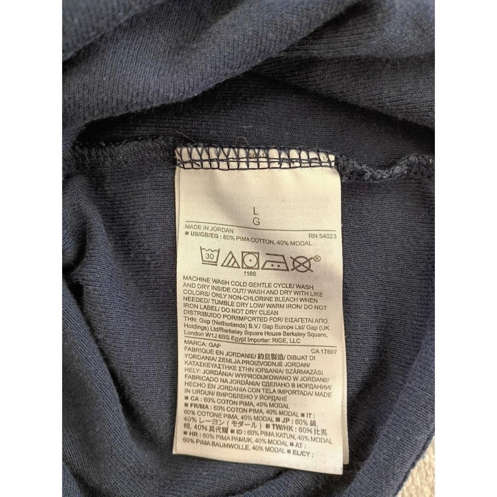 GAP Mens Tank Top Navy Blue Size L Cotton Modal Blend Basic Everyday