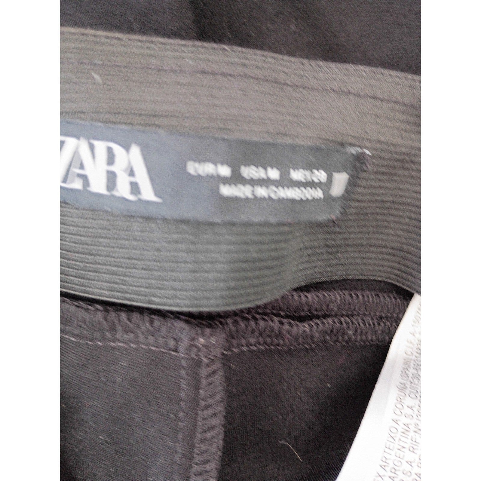 Zara Black Nautical Super High Waist Sailor Style Button Detail Pants M