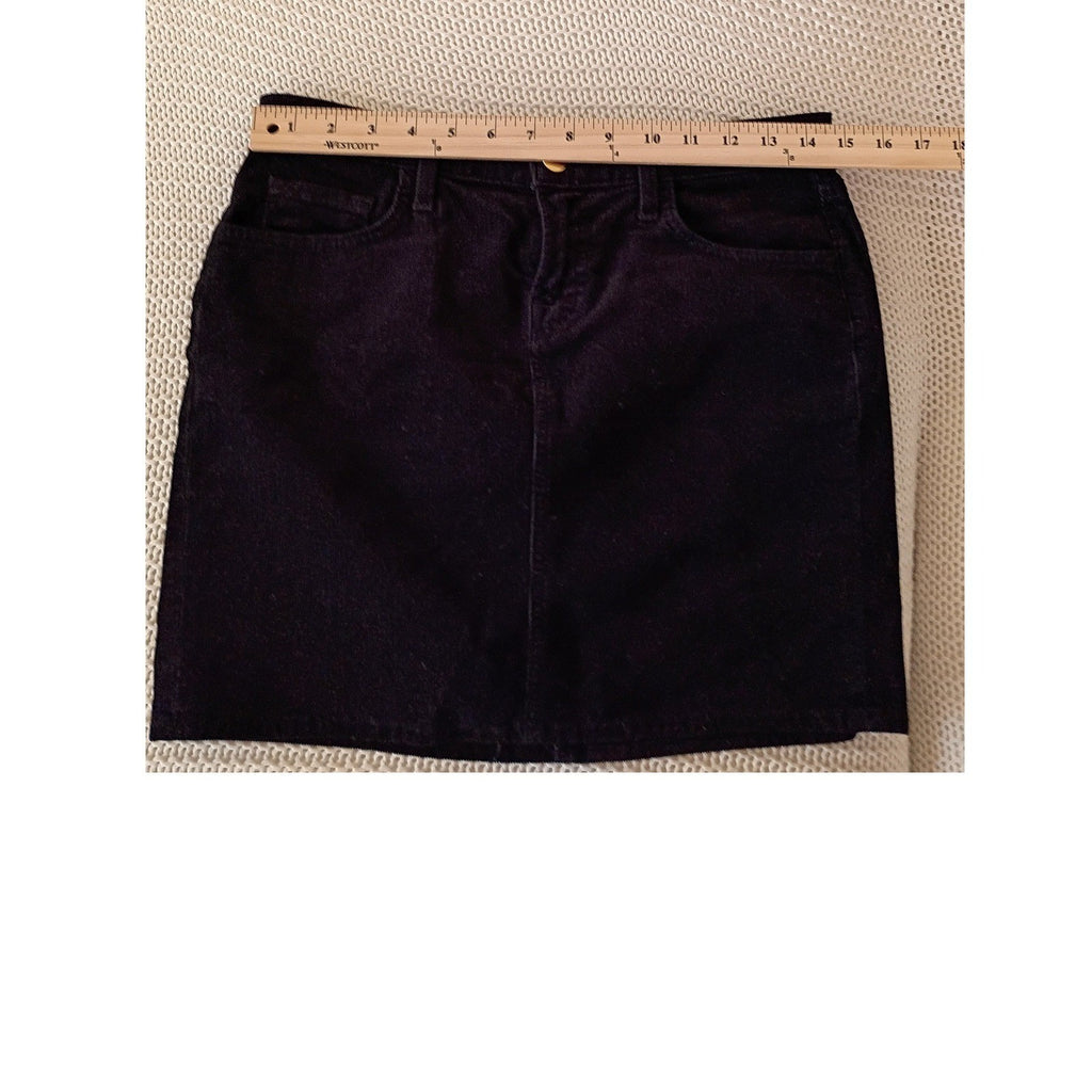 J Brand Gwynne Black Corduroy Mini Skirt Casual Versatile Everyday Size 26x15 L