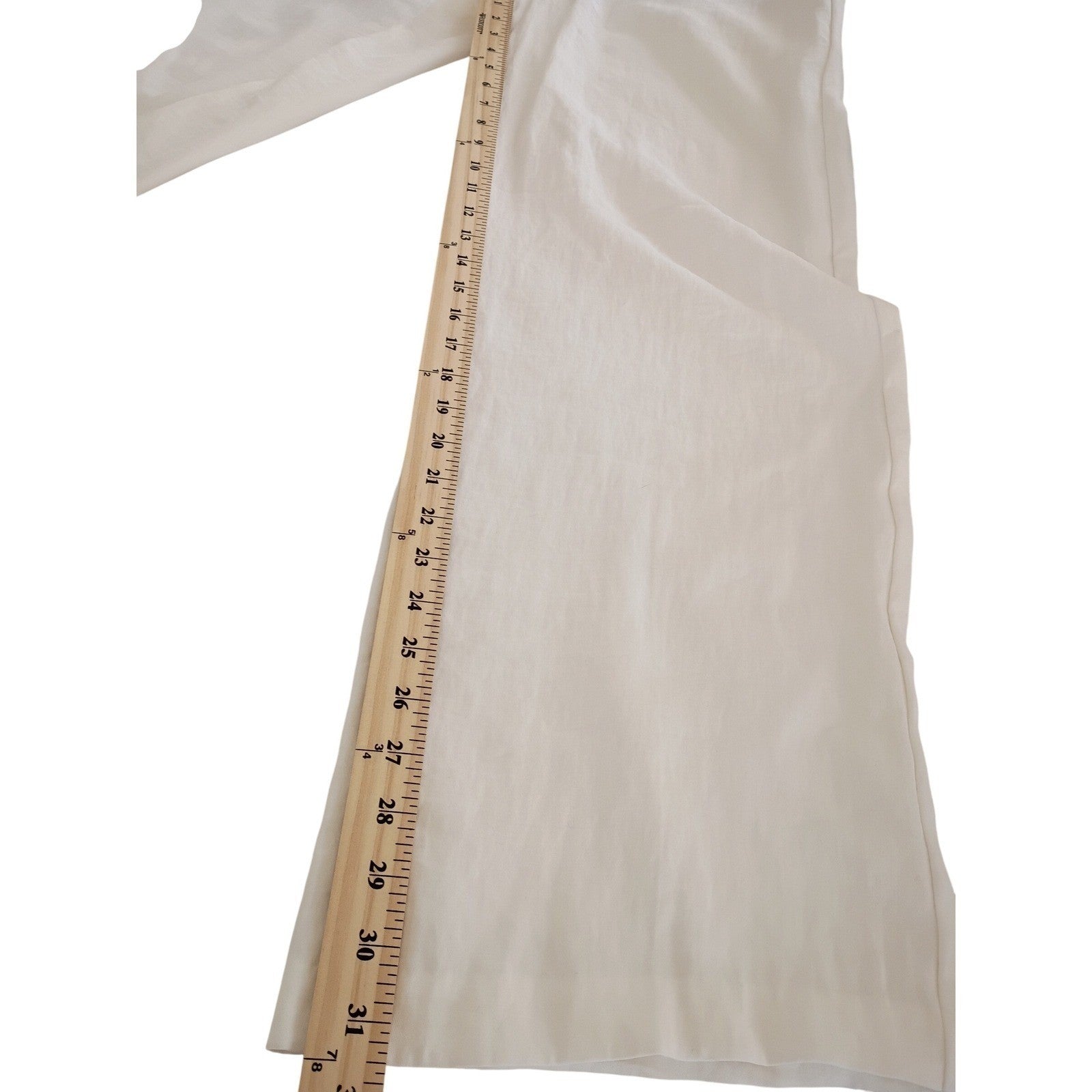 ZARA - NWOT Cream Wide Leg Cropped Pants Women's Size M