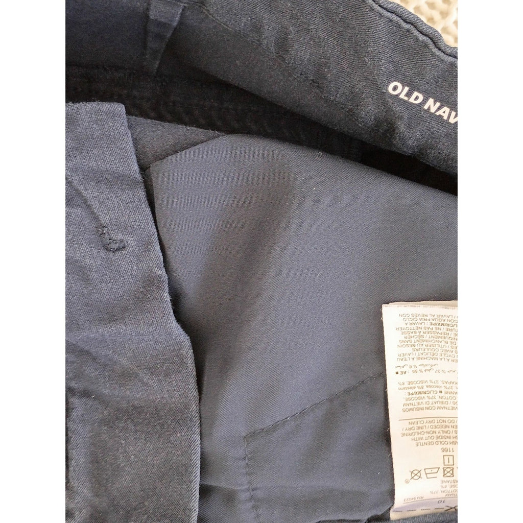 Old Navy Pixie High Rise Navy Blue Secret-Slim Pocket Ankle Pants Sz 10 31x26