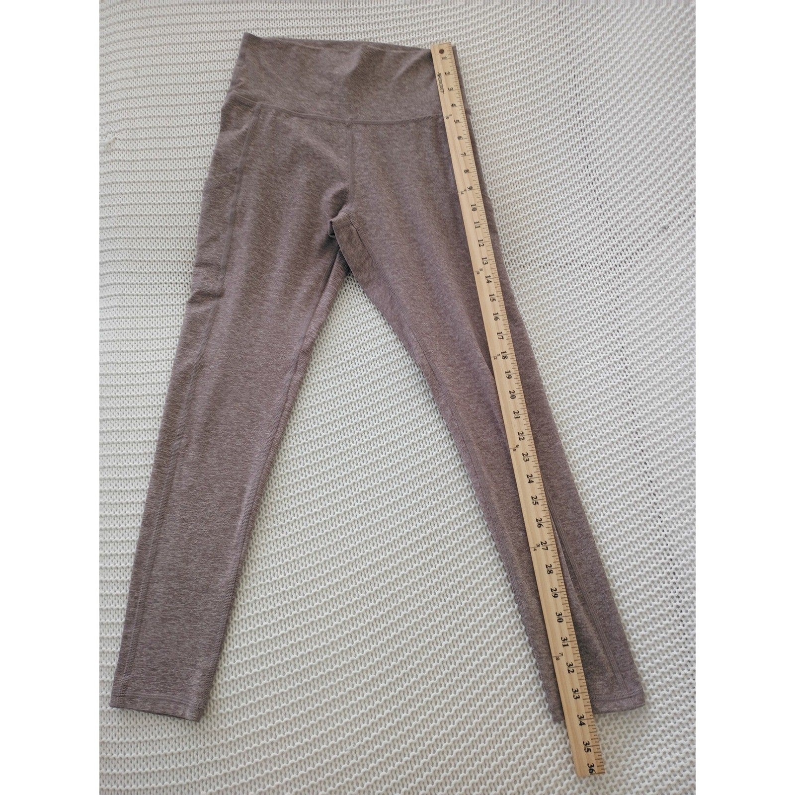 Aerie Chill Play Move High Waisted Space Dye Leggings Heathered Brown M NWOT