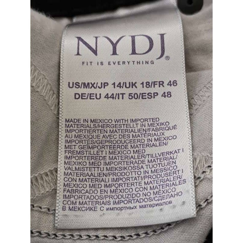 NYDJ Barbara Bootcut Jeans Black Lift Tuck Womens 14