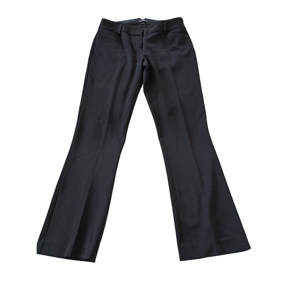 EXPRESS Columnist Elegant Bootcut Dress Pants Black Womens 2S 27x30 Work