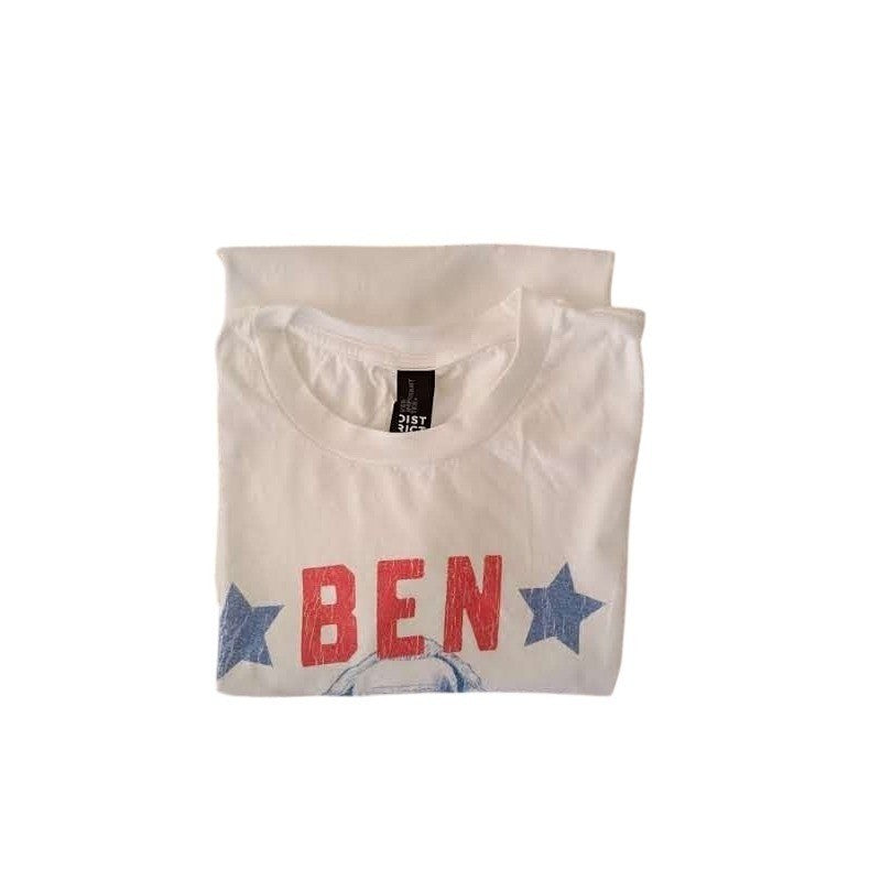 Ben Drankin Patriotic Humor Graphic T Shirt White 100% Cotton Mens S/ M