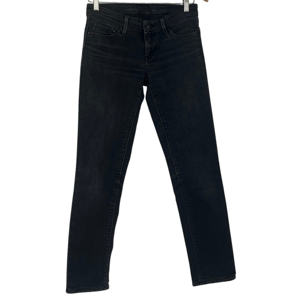 Levi's 711 Skinny Jeans Black Denim Women's Size 23x28