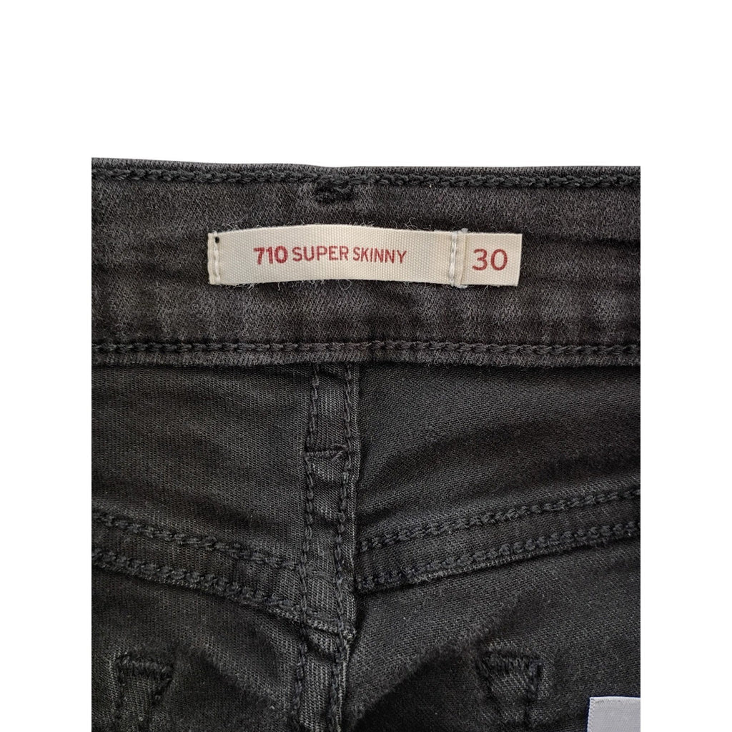 Levi Strauss 710 Super Skinny Black Jeans Women's Size 30